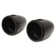 MasterCraft Boat Speaker Cans 404831BK | 6 3/8 Inch w/ Lights (Pair)