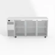 Skope BackBar 3 Glass Swing Door Fridge - BB.3.GSW - White - Left Cooling System - BB.3.GSW-WHITE-LH