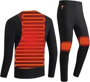 [IMYOGI] Cozy Winter Heated Underwear Men Outdoor Hiking Heating Pants USB Charging Heated Trousers Skiing Thermal Underwear for Camping Fishing