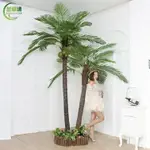 仿真植物 仿真椰子樹室內外熱帶綠植假盆栽植物大型裝飾酒店落地假樹棕櫚樹 雙十一購物節