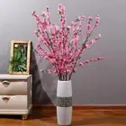 65cm Artificial Peach Blossom Branch Fake Silk Flower Tree Decor Spring G9O4