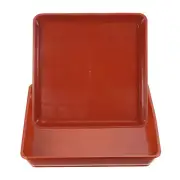 Plant Saucer Tray, 2pcs 14 Inch Square Plant Saucer, Terracotta