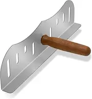 Oven Baffle Door Bracket, Compatible with All Dome Pizza Oven, 304 Stainless Steel Baffle Door with Wooden Insulated Handles