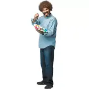 Bob Ross Joy of Painting American Painter Art Instructor Halloween Costume Set