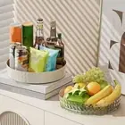 Round 360° Rotating Kitchen Spice Rack Plastic Cabinet Organizer Home
