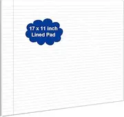 Yaridar 17" x 11" Legal Pads, 45 Sheets Per Legal Note Pads, Line Notepads, 100Gsm White Line Paper
