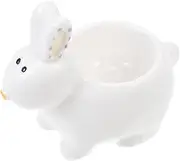BIUDECO 1pc Adorable Ceramic Egg Tray with Rabbit Design Delicate Boiled Egg Stand for Breakfast Tableware for Dining Kitchen Decor for Special Occasions