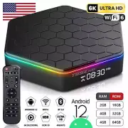 T95Z Plus Android12.0 6K Smart TV Box QuadCore WiFi6 BT5.0 Media Player USA F7F8