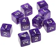 10-Pack D6 16mm Purple Dice Cubes Accessories for DND D&D MTG RPG Board Games