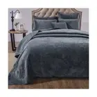 Tache Velvet Quilt Set, Luxurious Velveteen Velour Super Soft Plush Warm Cozy...