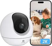 [EZVIZ] Indoor Security Camera, Pan/Tilt Wi-Fi Camera, 2K 3MP Home Camera, Pet/Baby Monitor, Color Night Vision, Smart Tracking, Human Detection, 2-Way Talk, Privacy Shutter, 512G SD/iCloud, Alexa, C6c