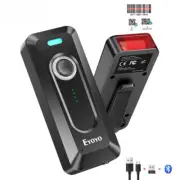 2D Bluetooth Barcode Scanner Wireless with Clip 2000mAh Battery Mini QR Reader