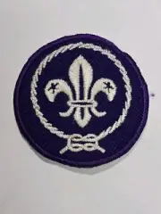 Vtg Boy Scout World Crest 1-5/8" (Standard Size) Pocket Patch BSA Dark Purple