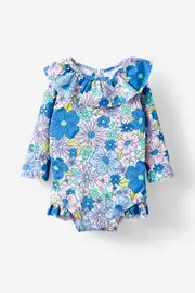 [Cotton On Kids] Cotton On Kids - Bonnie Long Sleeve Ruffle One Piece (Keyhole Back) - Gigi baby floral 18-24M GIGI BABY FLORAL