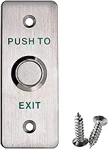 UHPPOTE Stainless Steel Panel Push Release Out Unlock Exit Button Switch for Hollow Door