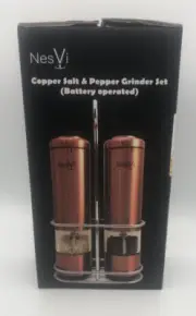 Copper Salt & Pepper Grinder Set (Battery Operated)