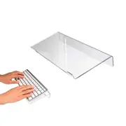 Computer Keyboard Stand Clear Acrylic Tilted Keyboard Holder for Office Desk Home School-Regular Model (without non-slip strip)
