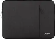 [MOSISO] Laptop Case 13.3 inch, 13-13.3 inch Laptop Sleeve Compatible with MacBook Air/Pro 13 / Pro 14, HP Dell ASUS Lenovo Notebook, Polyester Vertical Computer Sleeve Bag with Pocket, Black