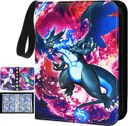 Trading Card Binder TCG Game Pokemon 400 Cards w/ 50 Removable Sleeves
