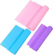 JUMPLAWN Yoga Stretch Bands Elastic Yoga Straps for Flexibility Training Resistance and Stretching Non Slip Grip for Beginners and Advanced Users Pink Purple Blue