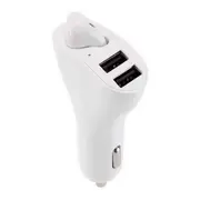 2 In 1 Dual Usb Port Car Charger Bluetooth Headset