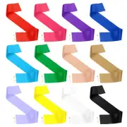 Blank Satin Sash, 12 Pack Multicolor Blank Sash Plain Satin Sashes