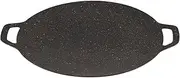 BBQ Griddle Plate Barbecue Pan for Induction Cooktop Round Induction Griddle Pan for Stove Top - Uniform Heat Conduction, Round Non-Stick, for Kitchen Stove, Electric Cooktop, Outdoor Grilling