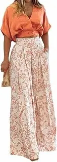 [yk8fass] Printed wide-leg pantsuit bs-9040