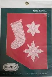Lace Craft Kit by Jessa #50103 (Christmas Stocking, Star, Snowflake) Ornament