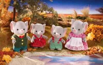 calico critters sylvanian families ELLWOOD ELEPHANT FAMILY CLOVER CANYON NRFB