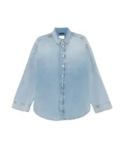 Haikure Relaxed Fit Denim Shirt S,XS,L,M Light Blue