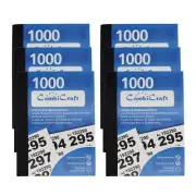6 Pack Coloured Raffle Ticket Book 6000 Cloakroom Tickets With Unique Numbering
