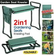 2 In1 Garden Kneeler and Seat Foldable Tool Pouch Home Outdoor Bench Knee Pad