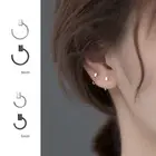 Solid Silver Half Hoop Earrings/Cuff Ear Healing Helix cartilage piercing