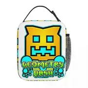 c310 Video Game Geometry Dash Lunch Bags Insulated Lunch Tote Waterproof Bento Box Leakproof Picnic Bags for Woman Work Kids School k310