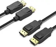 Kado 5ft DisplayPort Cable 2-Pack, DP 1.2 High Speed 4K 60Hz, 2K 165Hz 144Hz FreeSync HDR HDCP, DP Male to DP Male, 1.5m Length Genuine Parts Made for Sceptre Monitor, TV, PC Gaming, Laptop