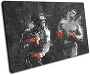 Bold Bloc Design - Rocky Balboa Famous Grunge Film Sports 120x80cm Single Canvas Art Print Box Framed Picture Wall Hanging - Hand Made in The UK - Framed and Ready to Hang 13-3075(00B)-SG32-LO-E