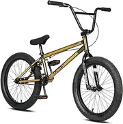 cubsala 20 Inch Freestyle BMX Kids Bike for 6 7 8 9 10 11 12 13 14 Years Old Boys Teen Youth Beginner Riders Entry Level Performance Bicycles Gold