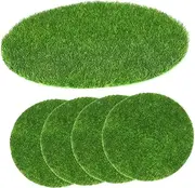 ifundom 5pcs Round Synthetic Turf Grass for Indoor Plants Realistic Fake Moss Garden Landscape for DIY Projects Micro Landscapes Easy Maintenance Unique Decor