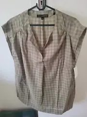 DAVID LAWRENCE Nicola Check Top Size 8 BNWT CURRENT SEASON