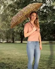 GABEE Leopard Print Compact Umbrella