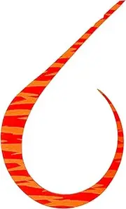 [ロックリンク] Brizm EZ Curly Akashi Standard Single 4 Piece Tie LABA Necktie Curly Strongest Strong Wave Gimmick Self-Made Hook Spare Bream Lava (Scarlet Gold Zebra)