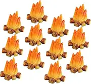 MOBUTOFU 12pcs Fire Ornaments Miniature Bonfire Fake Fire Decoration Fake Campfire Decoration Mini House Supplies Pretend Campfire Toy Resin Fake Campfire Micro House Campfire Fire Model