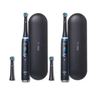 【德國百靈Oral-B-】iO9微震科技電動牙刷-雙入組(黑色)