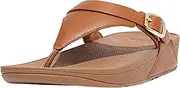 [FitFlop] Women's Lulu Adjustable Leather Toe Post Wedge Sandal
