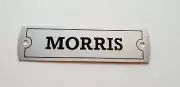 rocker valve cover MORRIS PLATE 6 10 12 14 mini moke classic aluminium badge