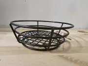 Round Wire Basket Storage: Bread, Eggs, Fruits, etc. (6.70" dia. x 2.40" tall)