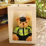 🎁GIFT 交警 小熊 玩偶 鐵騎 警官 毛絨玩具 警察 公仔 機車 公安 六一兒童節 的 禮物