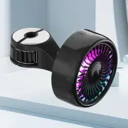 Mini Air Conditioner USB Charging Car Rear Seat Fan 3 Speed Adjustable RGB Light