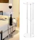 Clear Acrylic Side Table Round Small Space Modern 3 Tier NightStand Acrylic